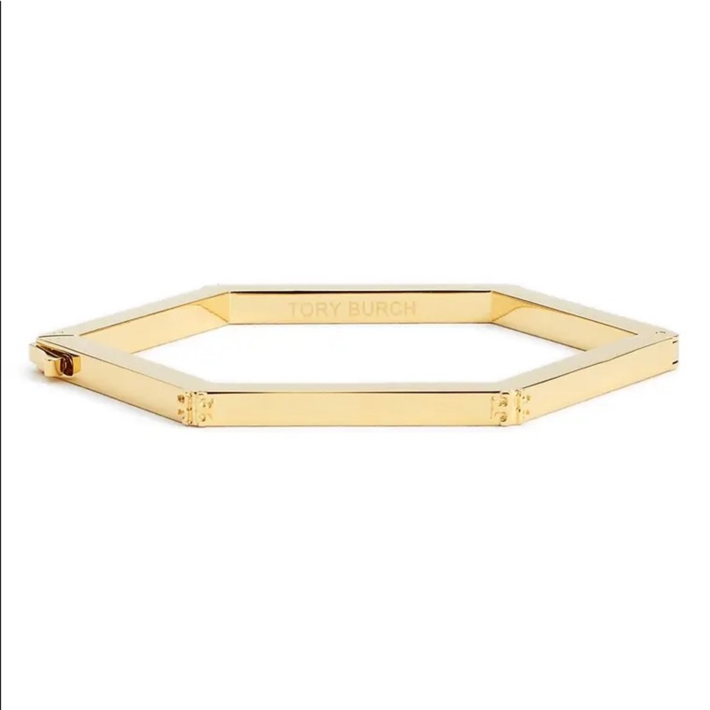 Tory Burch Hexagon Hinged Bracelet